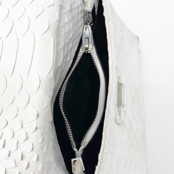 Alexander Wang | Marion Leather Crossbody Bag White Embossed - Picture 9 of 16